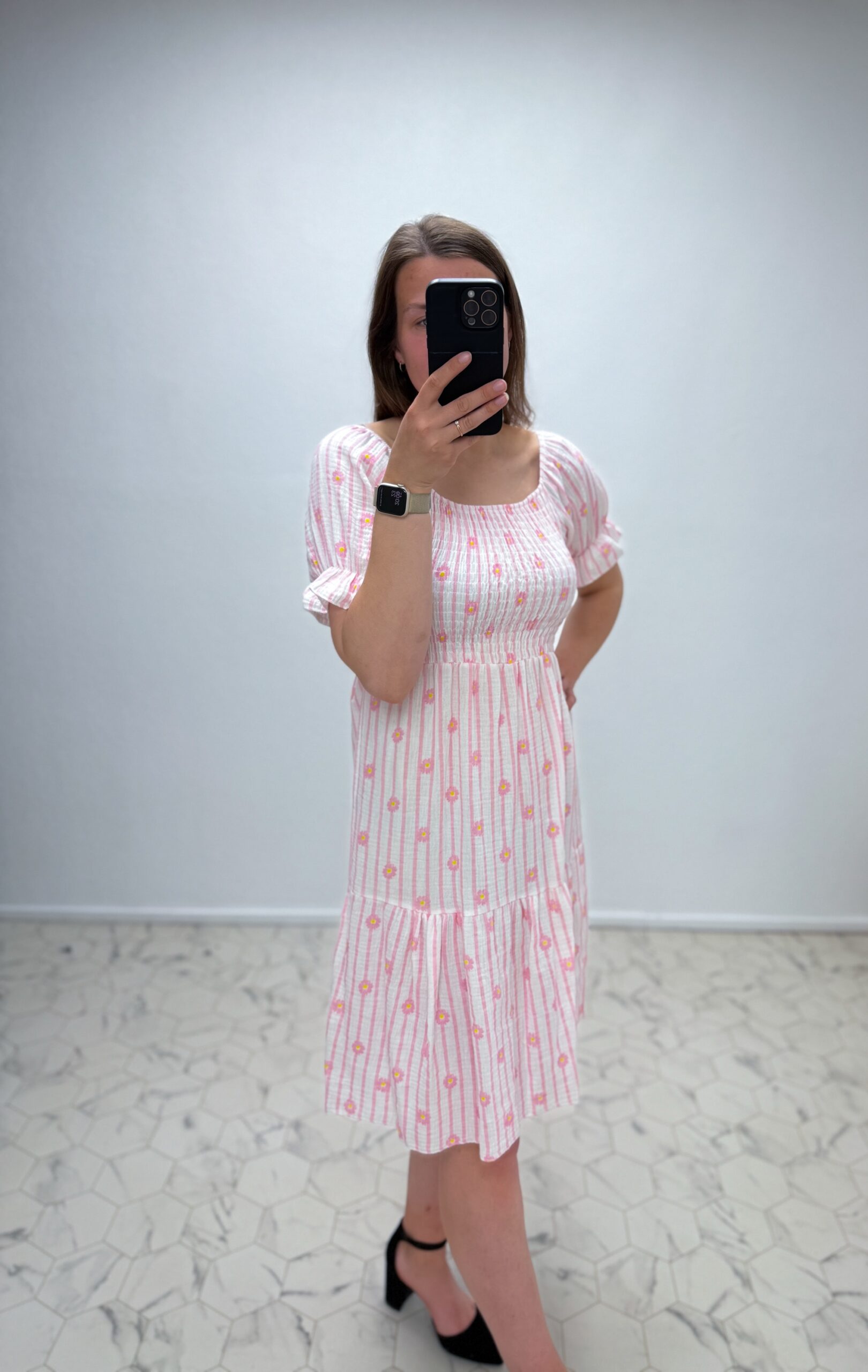 Lilledega triibuline kleit - Image 3